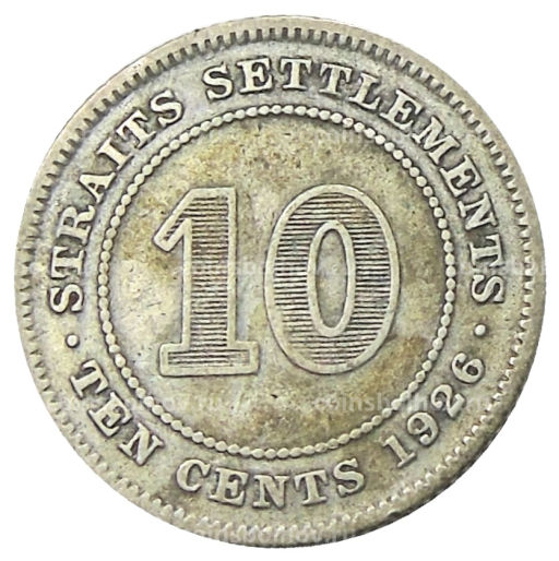 10 центов 1926 года Стрейтс Сетлментс