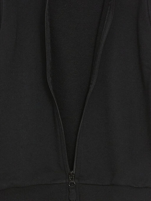 Bisiklet Yaka Uzun Kollu Basic Erkek ?ocuk Fermuarl? Sweatshirt