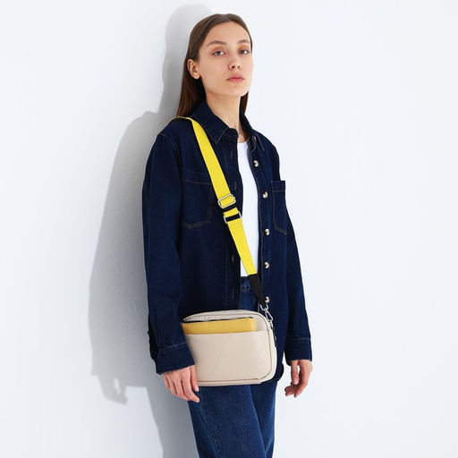 Сумка кросс-боди на молнии, цвет бежевый - Simaland фото 9