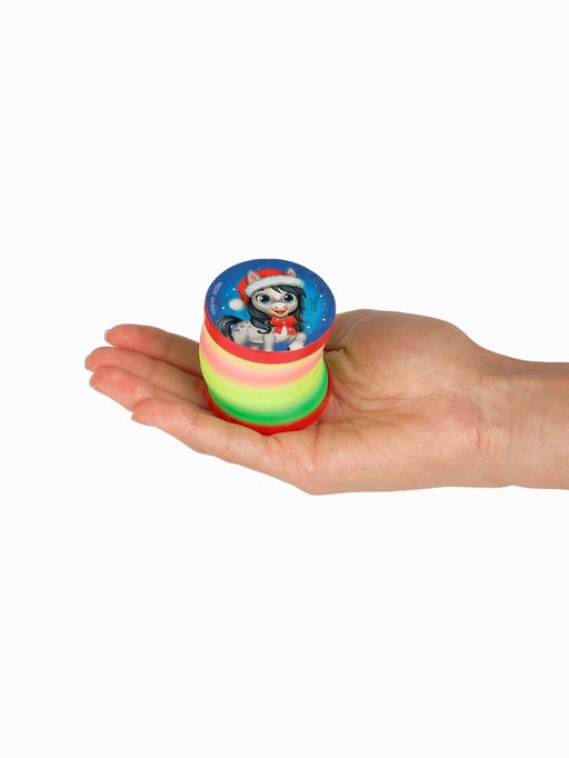 Пружинка радуга Новогодняя лошадь, d=5 см, МИКС - Funny toys фото 15