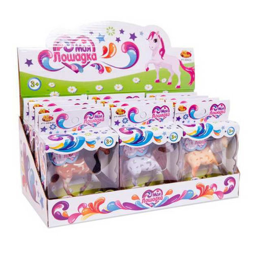 Фигурка ABtoys Моя лошадка двухцветная, в дисплее 12 шт.  фото 2