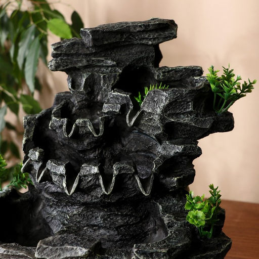 Фонтан настольный «Прохлада», водопад, 11×18×23 см, с подсветкой, без шарика