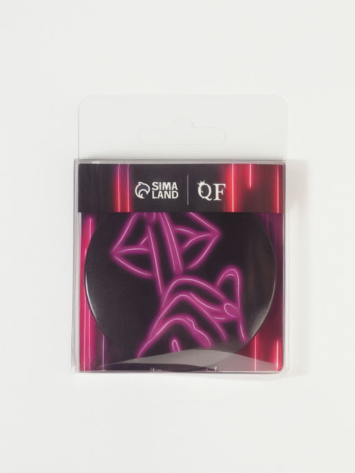 Зеркало карманное «Губы», d=7 см, PVC - коробка, чёрное