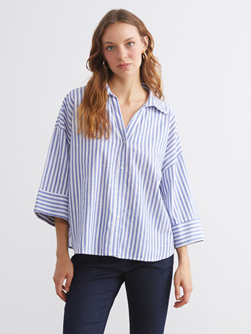 ?izgili Oversize Kad?n G?mlek