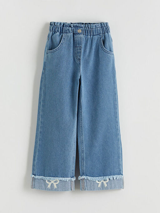 Wide Leg K?z ?ocuk Jean Pantolon