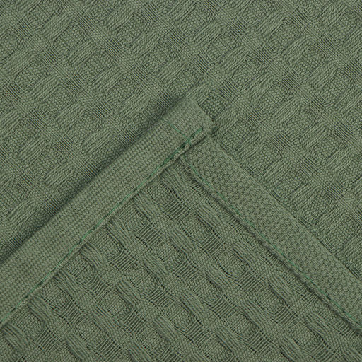 Цена за 2 шт. Полотенце Доляна цв. хаки 35х60 см, 100% хл., крупная вафля 220 г/м2 фото 4