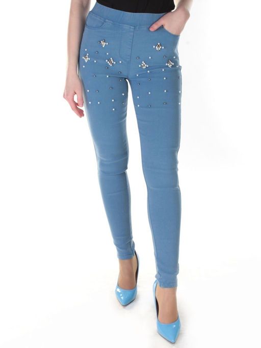 8903 Джеггинсы женские (70% хлопок, 30% стрейч) - Фабричный китай фото 8