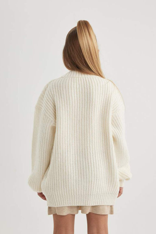 Трикотажный кардиган для девочек с V-образным вырезом - Defacto фото 9