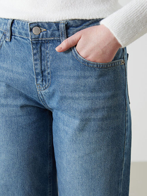 Straight Fit Kad?n Jean Pantolon