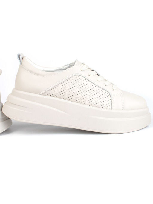 05-PDE36-2 BEIGE Кроссовки женские (натуральная кожа)