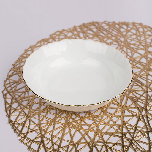 Тарелка для супа 17,8см. GOLDEN RIM (миска) (стеклокер) арт. PO-780-GR (116836)