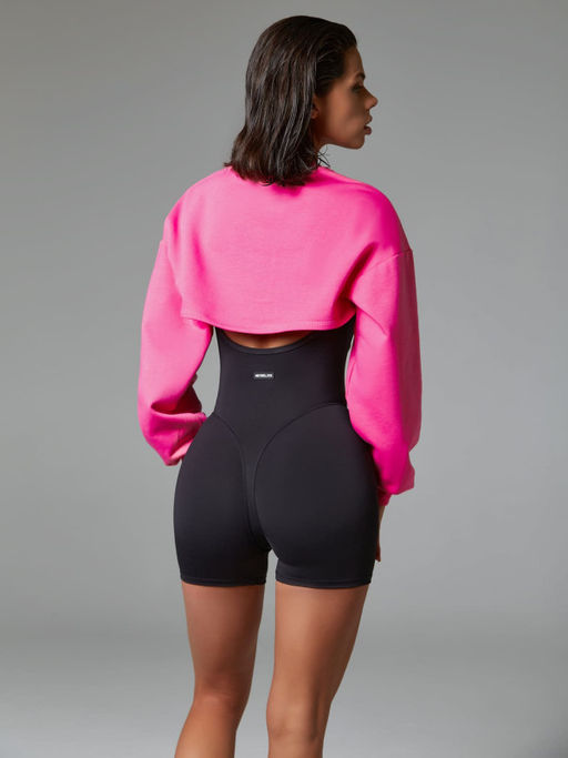 Свитшот ультра кроп с удлиненной спиной и спущенной линией плеча - NEVERLATE фото 2