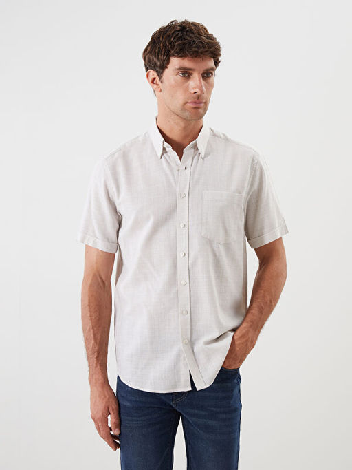 Regular Fit K?sa Kollu Arm?rl? Erkek G?mlek