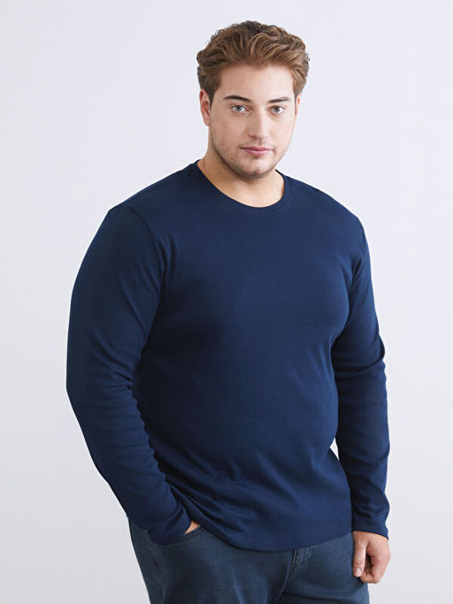 Bisiklet Yaka Basic Uzun Kollu Erkek Ti??rt