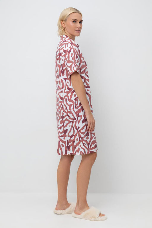 Е 50027/сахар,анималистичный орнамент халат жен