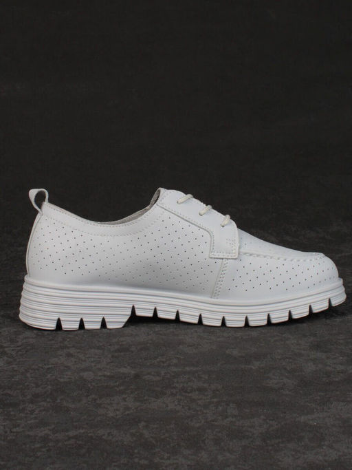 03-PDD161-5 GRAY/LT. BLUE Полуботинки женские (натуральная кожа) - Фабричный китай фото 10