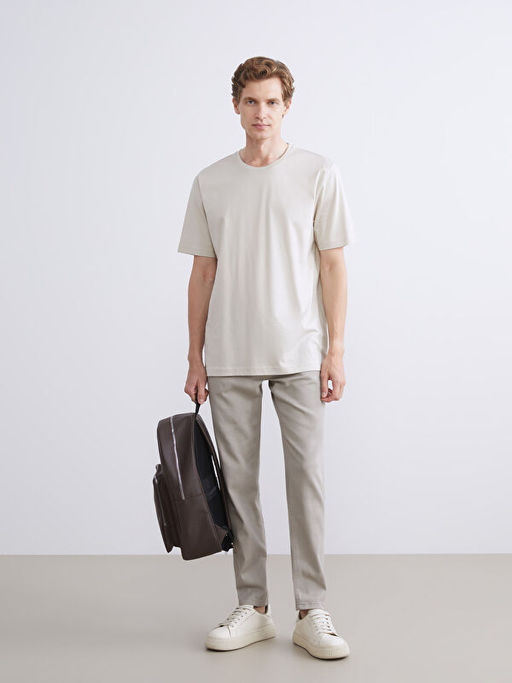 Bisiklet Yaka K?sa Kollu Merserize Erkek Ti??rt