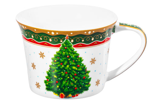 Чайн. пара 2 пр. 250 мл 12,5*9,5*7 см Новогодняя елка зеленый узор, NEW BONE CHINA - Elan gallery фото 8