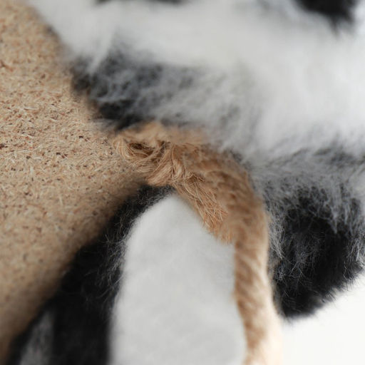 Домик для кошек с когтеточкой, квадратный, 3х-этажный, 35 х 45 х 75см, ковролин, зебра - Пижон фото 7