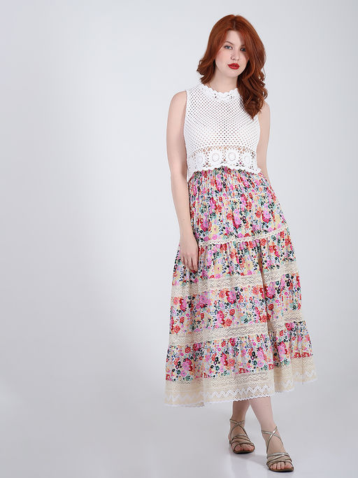 Юбка в стиле кантри больших размеров - Almond фото 3