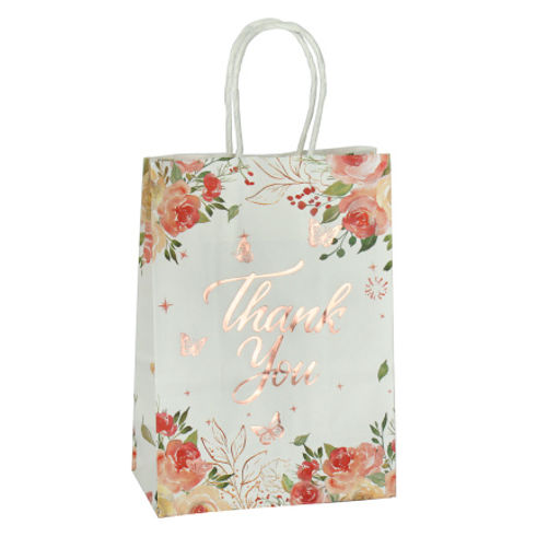 Пакет подарочный 21x15x8см Цветы / 120-5/8 /уп 12/1200/
