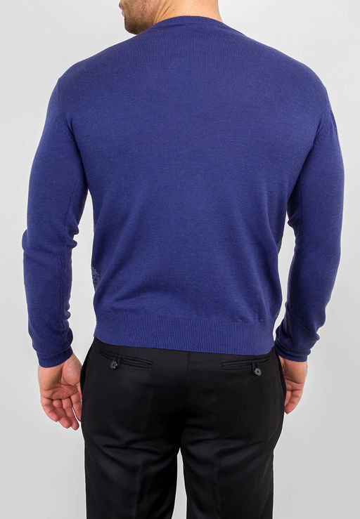 Джемпер мужской GREG G121-12-микроромб (син./сер.)  фото 2