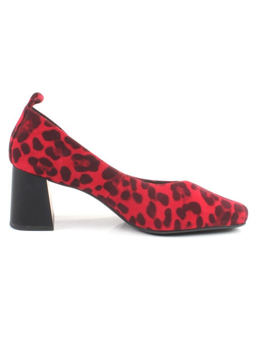 06-A129A-753PN RED/LEOPARD Туфли женские (натуральная замша)