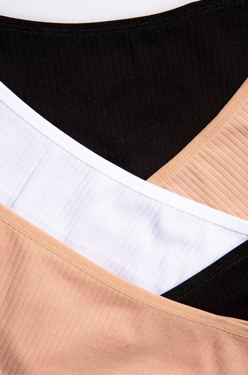 Женские трусы-стринги в рубчик 5 шт. Nicoletta  фото 13