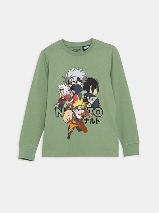 Bisiklet Yaka Naruto Bask?l? Uzun Kollu Erkek ?ocuk Pijama Tak?m? - Waikiki фото 2