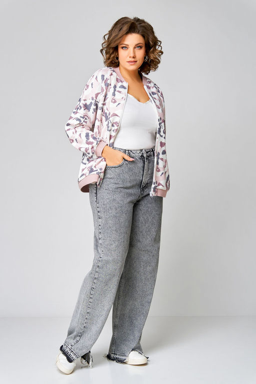 Бомбер Swallow 789 черный+принт леопард  фото 36