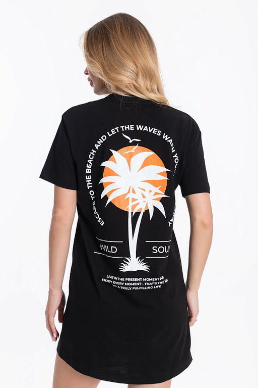 Футболка-платье М324223Пб черный - Елена фото 4