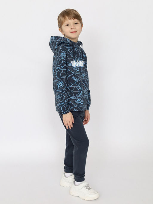 CRB wear/CSKB 90231-48-391 Костюм для мальчика (толстовка, брюки),темно-серый-голубой/Ex.Cherubino  фото 5