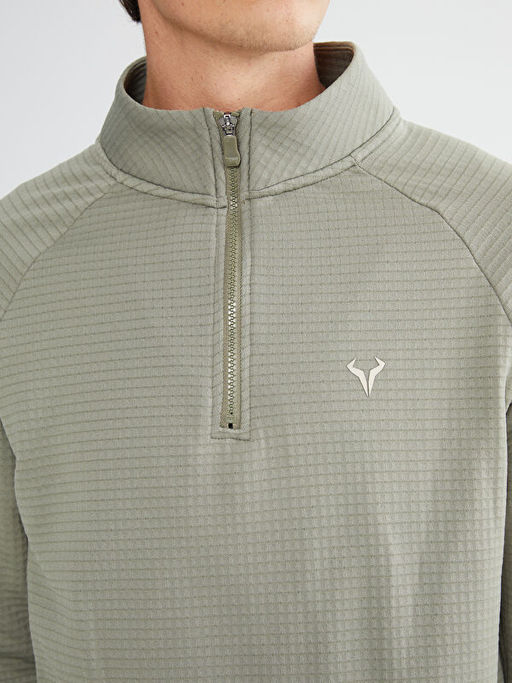 Dik Yaka Erkek Sweatshirt