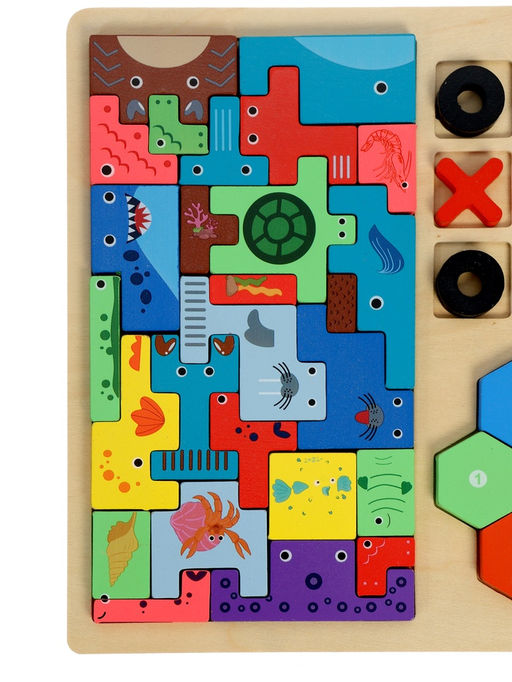 Деревянный пазл «Тетрис» 3 в 1