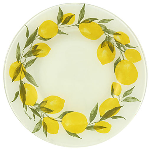 "Лимон (Lemon)" Тарелка мелкая стеклянная д260мм, h20мм, Pasabahce (Россия)