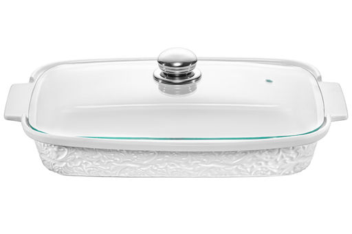 Блюдо для запекания и сервировки 1,8 л 34,5*21,5*10,5 см Лоза + стекляная крышка, прямоугольное - Elan gallery фото 4