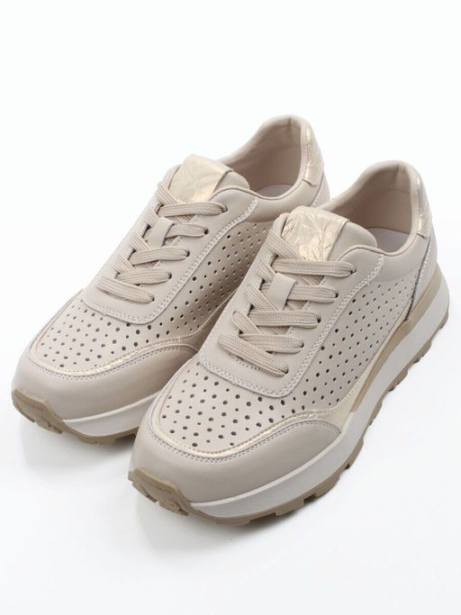 03-A1017-5A BEIGE Кроссовки женские (натуральная кожа)