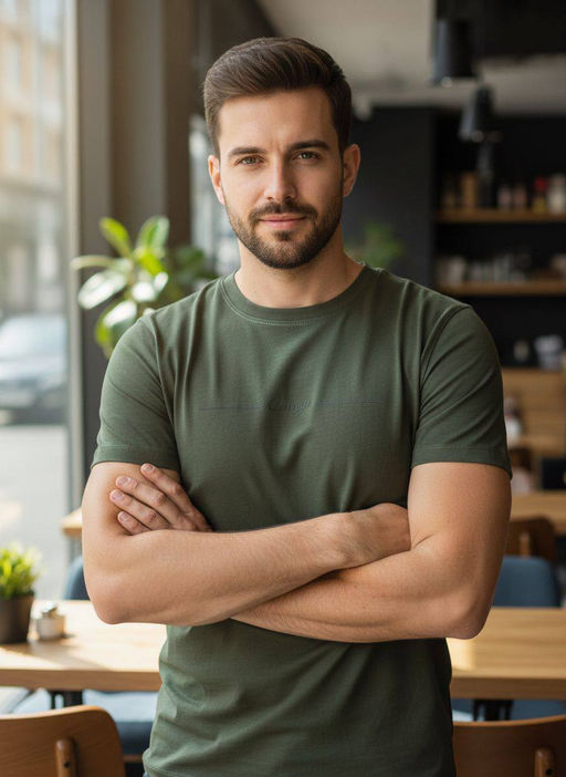 KM1888 Футболка (хлопок) ХАКИ