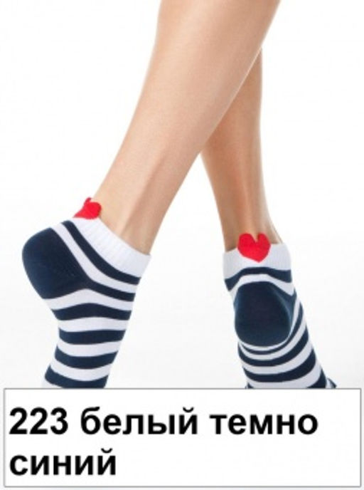 Короткие женские носки (1 пара) с пикотом-сердечком - Conte elegant фото 12