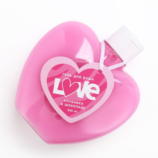 Гель для душа Love, 430 мл, аромат клубники в шоколаде, Чистое счастье  фото 6