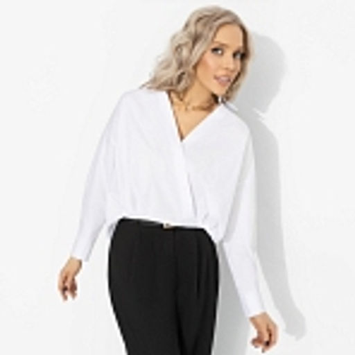 Рубашка хлопковая, На моих условиях (белая) - Charutti фото 17