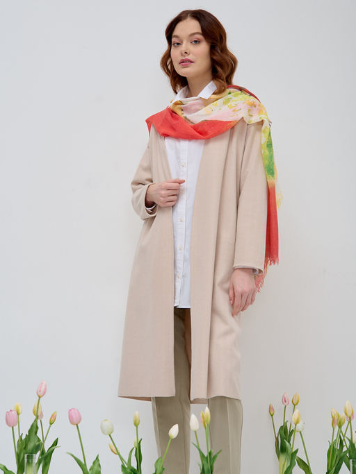 ХЛОПОК ВИСКОЗА Большой, красивый палантин. Рисунок на полотно наносится вручную - Tantino фото 2