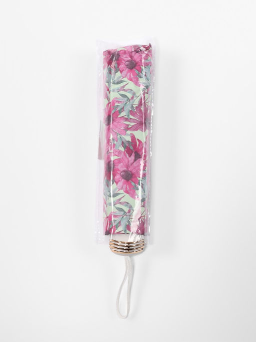 Зонт механический Ромашки, эпонж, 4 сложения, 8 спиц, R=48/55 см, d=96 см, МИКС