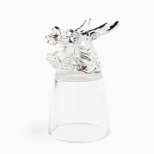 Набор рюмок-перевёртышей подарочный «Лучшему мужчине», 30 мл, 12 шт., металл, стекло, серебристый