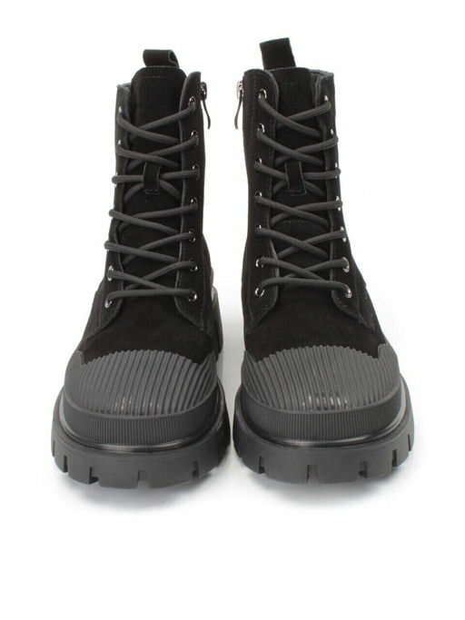 04-297-1M BLACK Ботинки зимние женские (натуральная замша, шерсть)