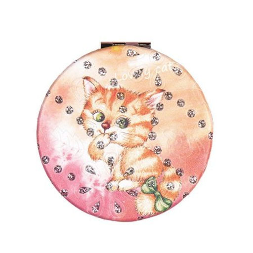 Зеркало карманное 7 см / GT358 /уп 50/300/ кожзам стразы - Галеонтрейд фото 5