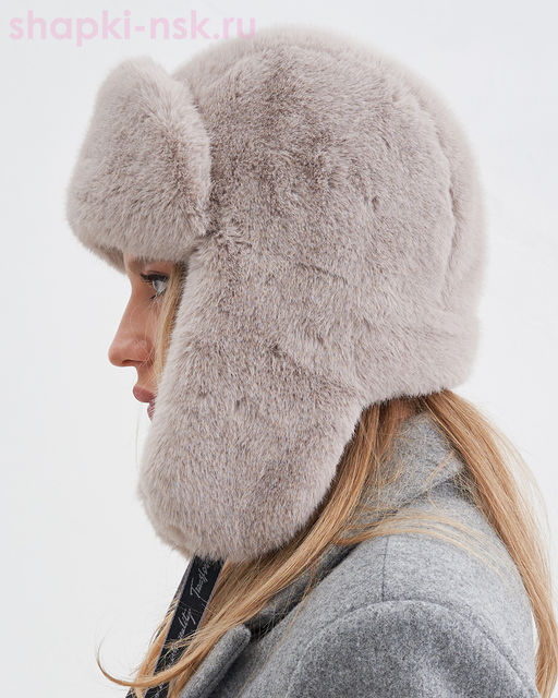 Дина экомех ласка Ушанка женская флис (56-58)