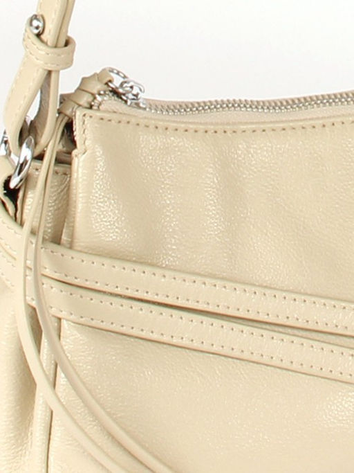 Сумка женская натуральная кожа GU 2033-6650, 3отд, плечевой ремень, бежевый SALE 265812 - Adelia фото 4