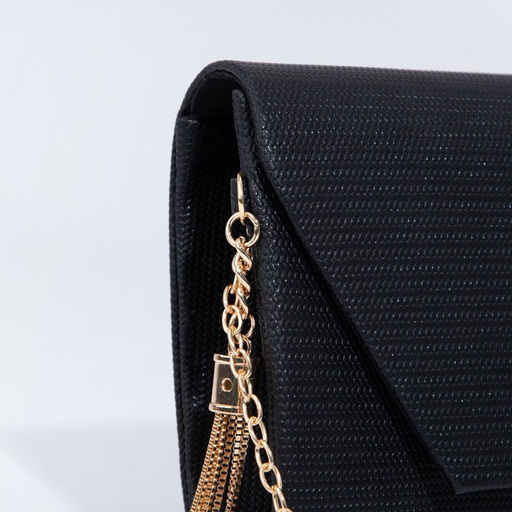 Сумка-клатч на клапане, цвет чёрный - Simaland фото 4