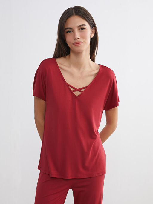 V Yaka Kad?n Pijama Tak?m?